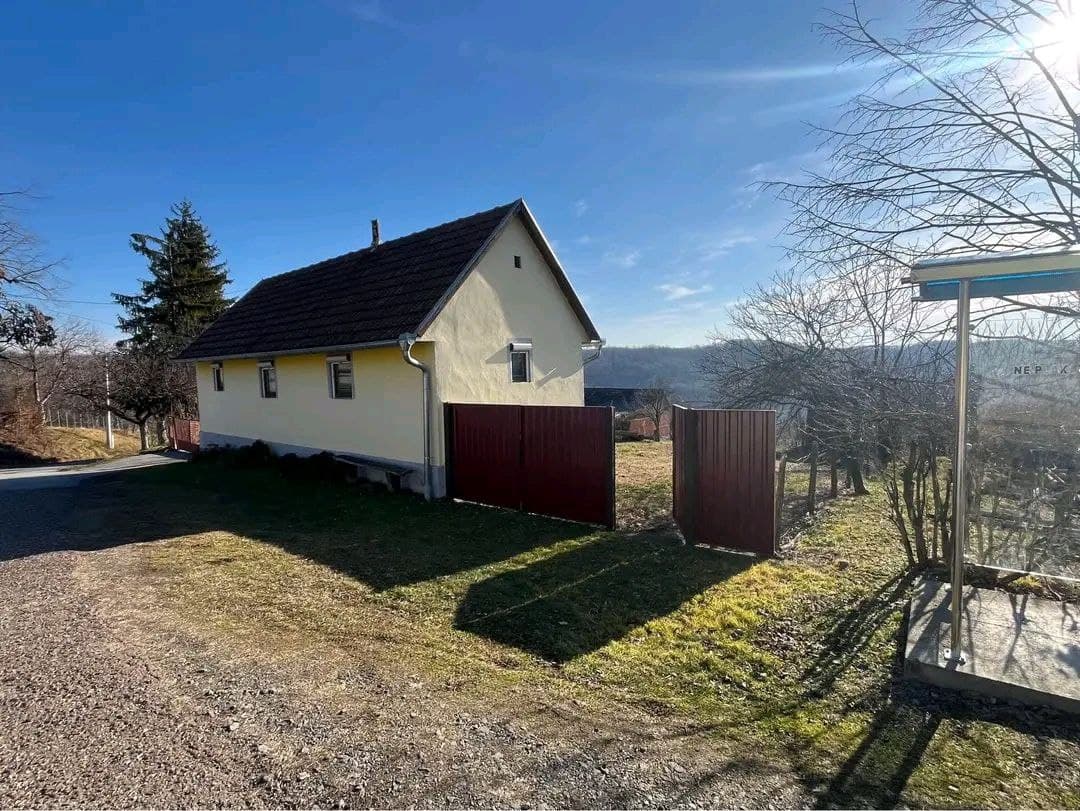 Blick auf das Haus und Grundstück